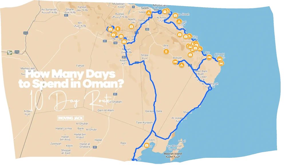 How many days in oman is enough? Complete guide (+4 best routes) 12 how many days to spend in oman 10 day routev1 copyright moving jack • how many days to spend in oman