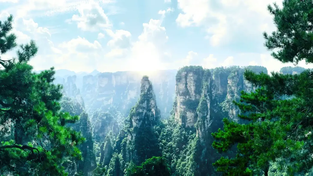 Zhangjiajie avatar berg zonsopgang top duim movingjack 2 • avatar bergen